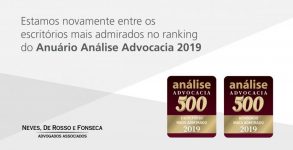 Neves, De Rosso e Fonseca Advogados e o sócio Daniel Neves estão novamente no ranking do Anuário Análise Advocacia