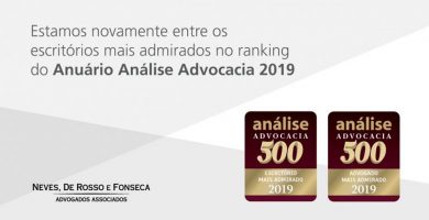 Neves, De Rosso e Fonseca Advogados e o sócio Daniel Neves estão novamente no ranking do Anuário Análise Advocacia