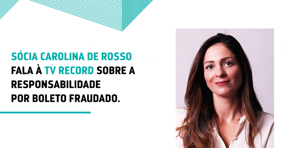 Sócia Carolina de Rosso fala à TV Record sobre responsabilidade por boleto fraudado